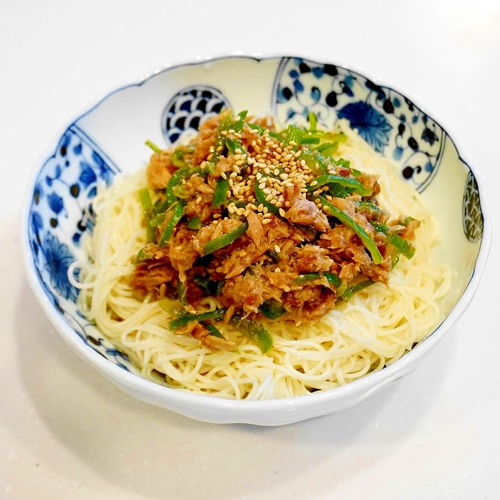 素麺が余ったら！ピーマンそうめん